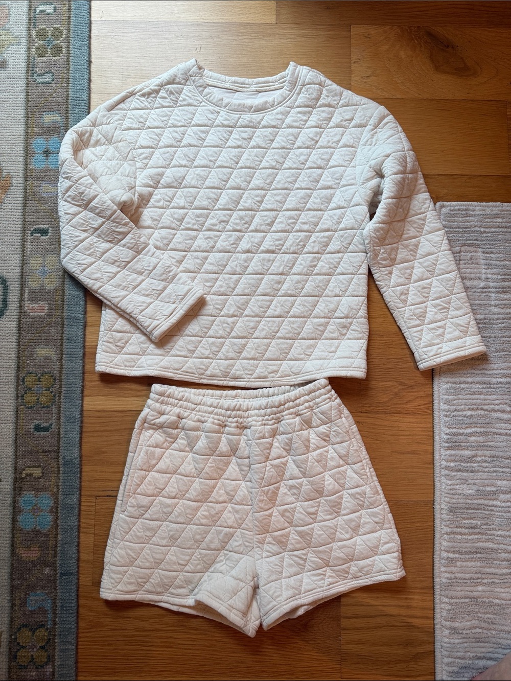Cream Quilted Set